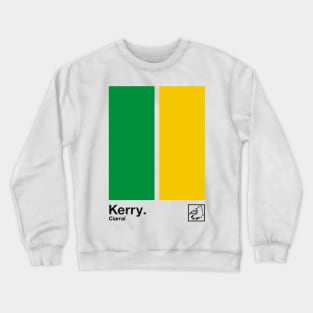 County Kerry, Ireland - Retro Style Minimalist Poster Design Crewneck Sweatshirt